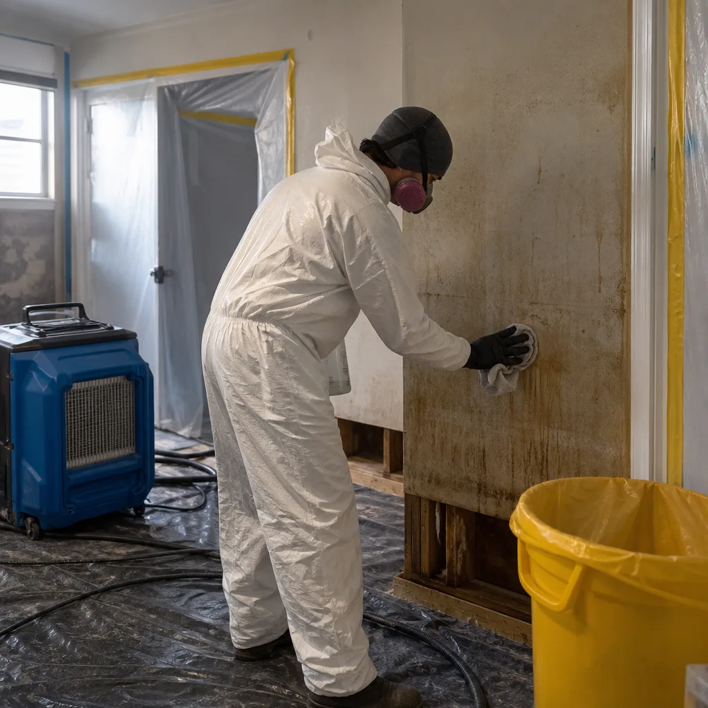 Restoration specialist performing professional biohazard and crime scene cleanup services. in Upper West Side, NY